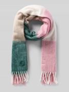 HUGO Schal mit Fransen Modell ''ELYZA' in Mauve, Größe 1