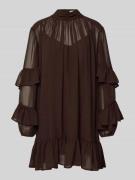 Gestuz Minikleid mit Nahtreißverschluss Modell 'mio' in Dunkelbraun, G...