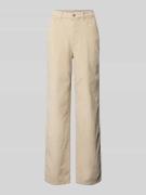 Vero Moda Wide Leg Cordhose aus Baumwoll-Mix Modell 'TESSA' in Ecru, G...