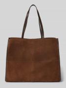 Mango Tote Bag aus echtem Leder in Dunkelbraun, Größe 1