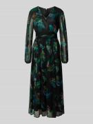 Marc Cain Maxikleid mit V-Ausschnitt und Taillenband in Dunkelgruen, G...