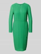 comma Knielanges Kleid mit Schlüsselloch-Ausschnitt in Gruen, Größe 38