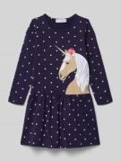 DANAMADE Minikleid mit Motiv-Print Modell 'FERAY' in Marine, Größe 116