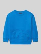 Blue Seven Sweatshirt mit gerippten Abschlüssen in Blau, Größe 122