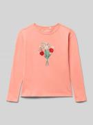 Blue Seven Longsleeve mit Motiv-Print in Lachs, Größe 104
