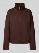 Rich & Royal Sweatjacke aus Viskose-Mix mit Zweiwege-Reißverschluss in...