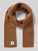 OPUS Schal mit Woll-Anteil in Strick-Optik in Dunkelbraun, Größe 1