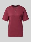 PUMA Relaxed Fit T-Shirt mit Logo-Print in Bordeaux, Größe XS