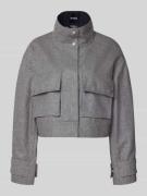 BOSS Regular Fit Kurzblazer aus Woll-Mix Modell 'JARDIA' in Hellgrau M...