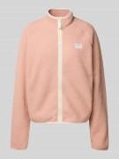 Review Sweatjacke mit Reißverschluss in Altrosa, Größe L