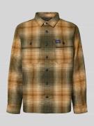 Superdry Hemdjacke mit Kentkragen in Oliv, Größe S