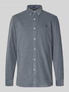 Superdry Freizeithemd mit Label-Stitching in Blau, Größe M