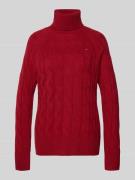Tommy Hilfiger Relaxed Fit Rollkragenpullover aus reiner Wolle in Rot,...