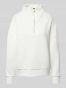 Fynch-Hatton Oversized Sweatshirt mit Troyer-Kragen in Offwhite, Größe...