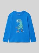 Blue Seven Longsleeve mit Motiv-Print in Blau, Größe 104