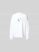 VETEMENTS Relaxed Fit Longsleeve mit Motiv-Print in Weiss, Größe L