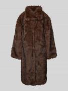 Neo Noir Mantel aus Kunstfell Modell 'Stephanie' in Mittelbraun, Größe...