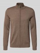 JOOP! Collection Strickjacke aus Schurwolle mit Stehkragen Modell 'Dav...