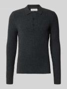 Casual Friday Strickpullover mit Polokragen Modell 'GAHN' in Mittelgra...