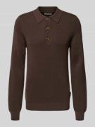 Casual Friday Strickpullover mit Polokragen Modell 'ABEL' in Schoko, G...