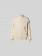 Moose Knuckles Sweatshirt mit Label-Detail in Offwhite, Größe S