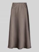Neo Noir Midirock aus Satin mit elastischem Bund Modell 'Bovary' in Du...