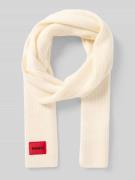HUGO Schal aus Schurwoll-Mix Modell 'SAFFA' in Offwhite, Größe 1