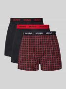 HUGO Regular Fit Boxershorts aus reiner Baumwolle im 3er-Pack in Black...