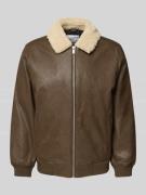 Lindbergh Bomberjacke mit gerippten Abschlüssen in Mittelbraun, Größe ...