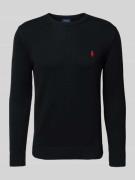 Polo Ralph Lauren Strickpullover mit gerippten Abschlüssen in Black, G...