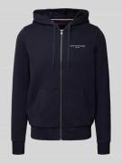Tommy Hilfiger Regular Fit Sweatjacke mit Kapuze in Marine, Größe S