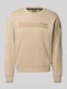 Blauer Usa Sweatshirt mit Label-Print Modell 'Crosby' in Beige, Größe ...