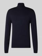 MCNEAL Rollkragenpullover aus Viskose-Mix in Marine, Größe S