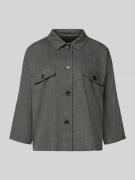 More & More Relaxed Fit Blazer mit Knopfleiste und 3/4-Arm in Anthrazi...