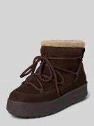 Marc O'Polo Schnürstiefel aus Veloursleder Modell 'PIA' in Dunkelbraun...