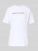 ARMANI EXCHANGE T-Shirt mit Label-Stitching und Rundhalsausschnitt in ...