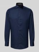 OLYMP Modern Fit Business-Hemd mit Kentkragen in Dunkelblau, Größe 39