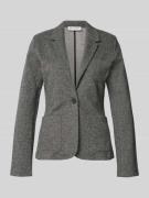Marc O'Polo Relaxed Fit Blazer aus Baumwoll-Mix in Mittelgrau, Größe 3...