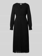 Jake*s Collection Midikleid mit V-Ausschnitt in Black, Größe 32