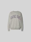 Anine Bing Oversized Sweatshirt mit Logo-Print in Mittelgrau Melange, ...