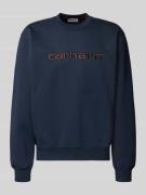 Carhartt Work In Progress Sweatshirt mit Label-Stitching in Dunkelblau...