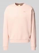 BLKVIS Sweatshirt mit Label-Stitching in Altrosa, Größe L