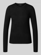 OPUS Longsleeve mit geripptem Rundhalsausschnitt Modell 'Sumelika' in ...