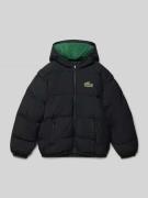 Lacoste Regular Fit Steppjacke mit Logo-Stitching in Black, Größe 152