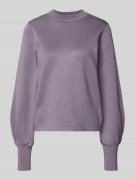 Jake*s Collection Strickpullover mit gerippten Abschlüssen in Lavender...