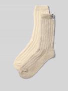 s.Oliver RED LABEL Strick-Socken mit Rippenbündchen im 2er-Pack in Off...