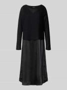 s.Oliver BLACK LABEL Fließendes Freizeitkleid im Set mit Cropped Pullo...