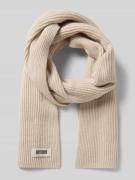 Drykorn Schal aus Schurwolle mit Label-Detail Modell 'CRONICA' in Sand...