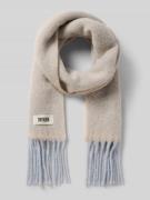 Drykorn Schal aus Alpaka-Mix mit Fransen Modell 'BEAUT' in Hellblau Me...