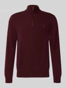 Polo Ralph Lauren Strickpullover aus Wolle mit Stehkragen und Reißvers...